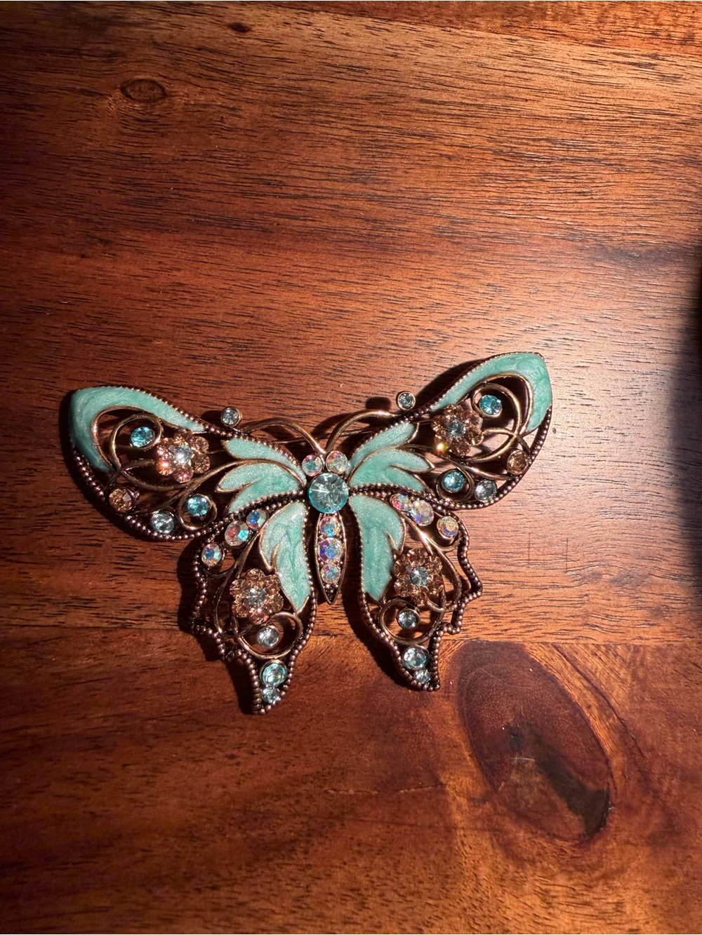 Decorative Turquoise Butterfly Brooch
